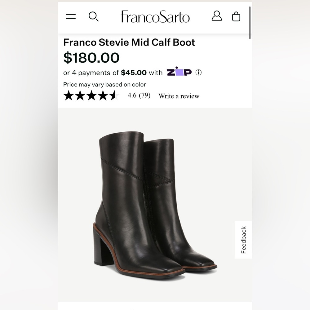 Franco Stevie Mid Calf Boot - 9.5
